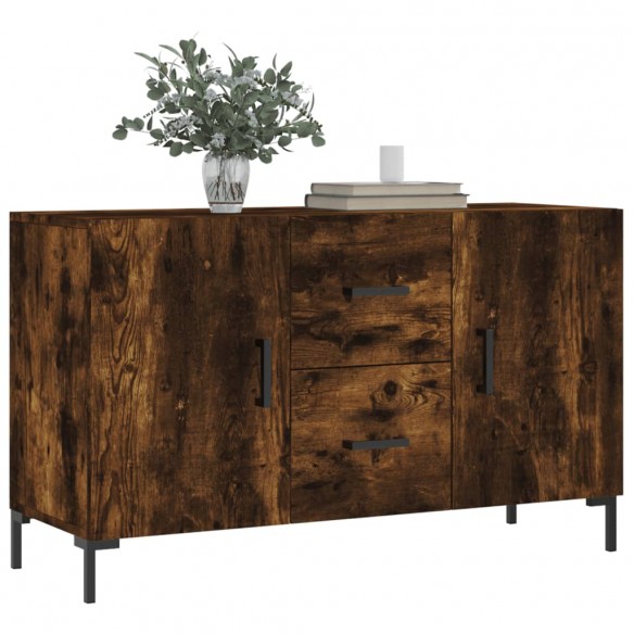 Buffet chêne fumé 100x36x60 cm bois d'ingénierie