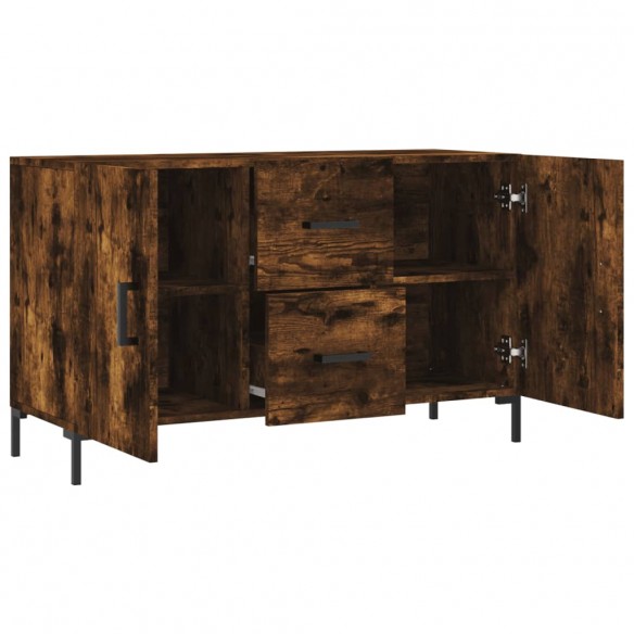 Buffet chêne fumé 100x36x60 cm bois d'ingénierie