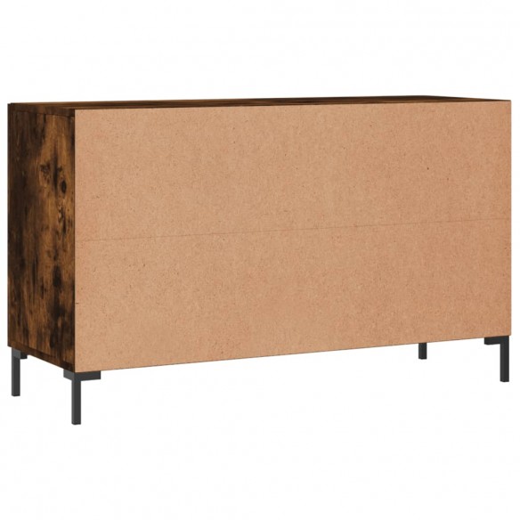 Buffet chêne fumé 100x36x60 cm bois d'ingénierie