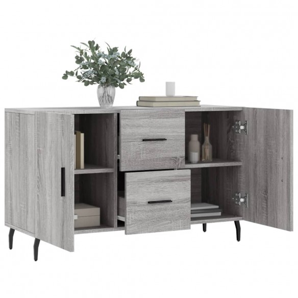 Buffet sonoma gris 100x36x60 cm bois d'ingénierie