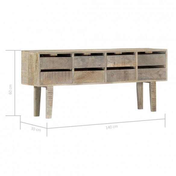 Buffet 140 x 30 x 60 cm Bois de manguier massif