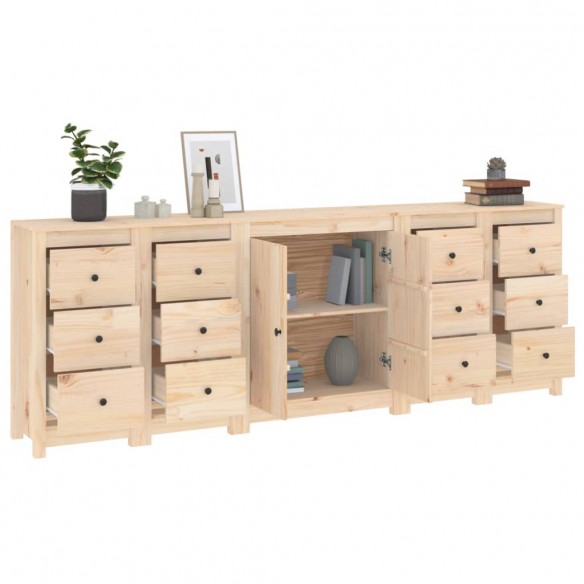 Buffet 230x35x80 cm Bois massif de pin