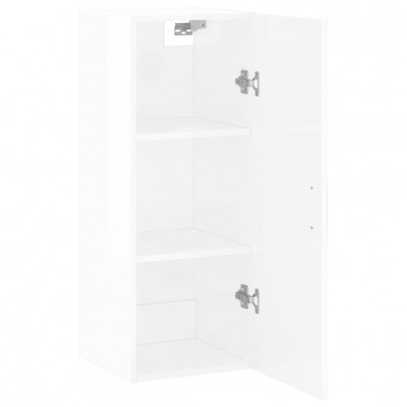 Armoire murale blanc brillant 34,5x34x90 cm