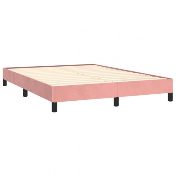 Cadre de lit Rose 140x190 cm Velours