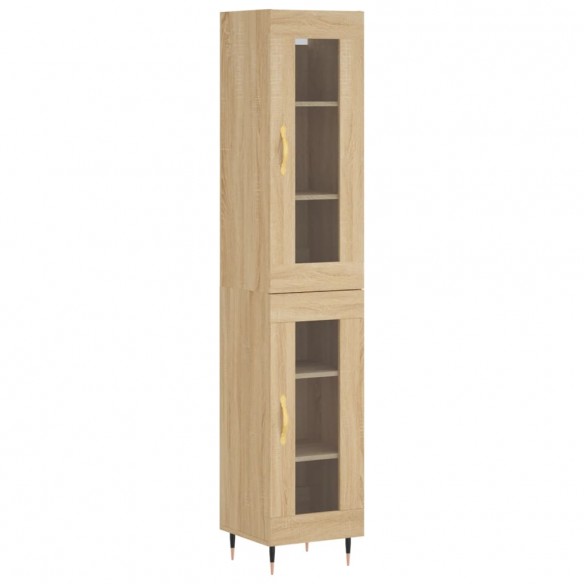 Buffet haut Chêne sonoma 34,5x34x180 cm Bois d'ingénierie