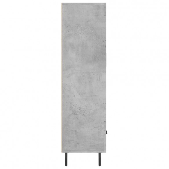 Buffet haut gris béton 69,5x31x115 cm bois d'ingénierie