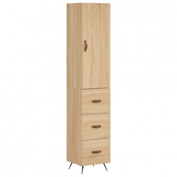 Buffet haut Chêne sonoma 34,5x34x180 cm Bois d'ingénierie