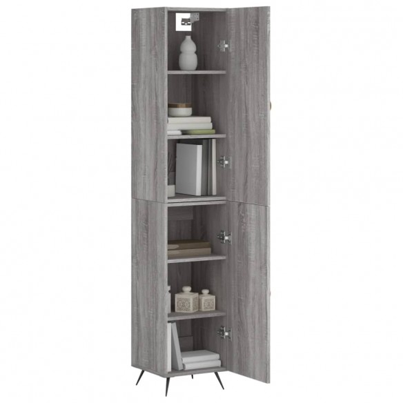 Buffet haut Sonoma gris 34,5x34x180 cm Bois d'ingénierie