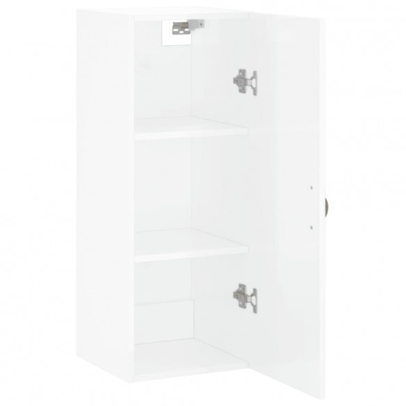 Armoire murale blanc brillant 34,5x34x90 cm