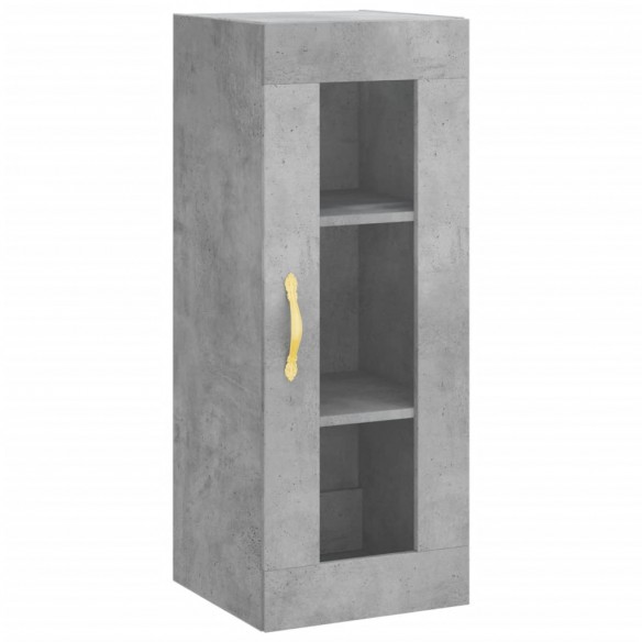 Buffet haut Gris béton 34,5x34x180 cm Bois d'ingénierie