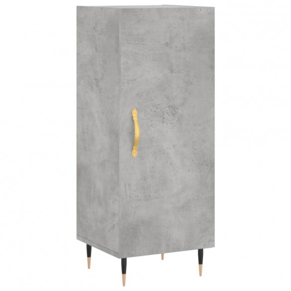 Buffet haut Gris béton 34,5x34x180 cm Bois d'ingénierie