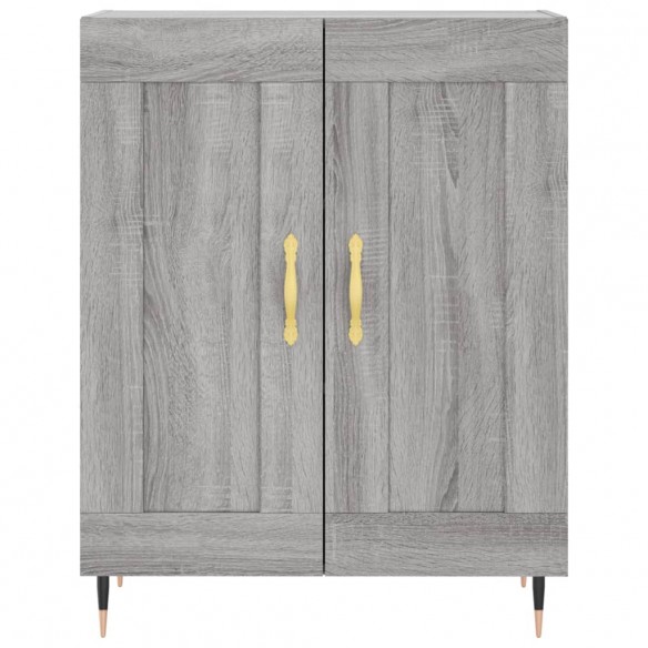 Buffet haut Sonoma gris 69,5x34x180 cm Bois d'ingénierie