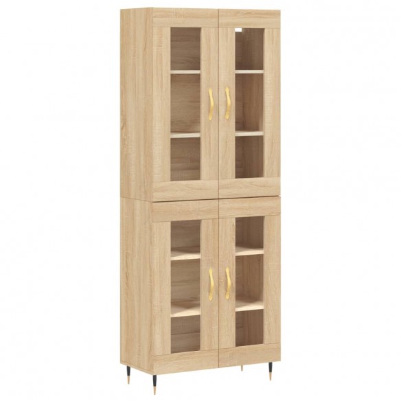 Buffet haut Chêne sonoma 69,5x34x180 cm Bois d'ingénierie