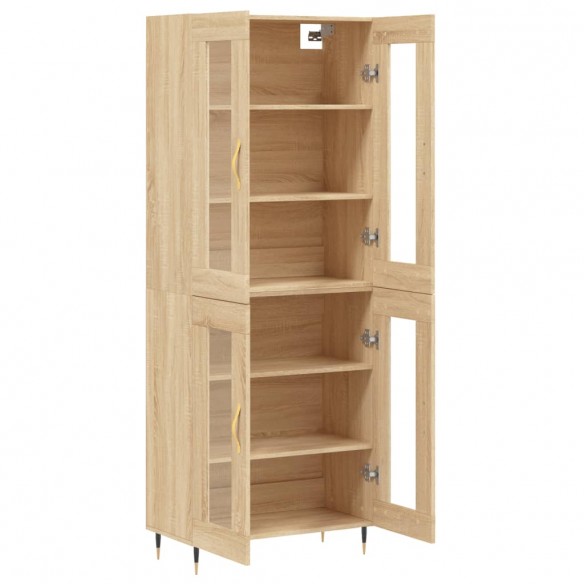 Buffet haut Chêne sonoma 69,5x34x180 cm Bois d'ingénierie