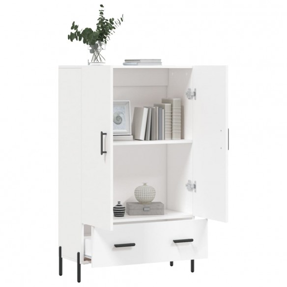 Buffet haut blanc 69,5x31x115 cm bois d'ingénierie