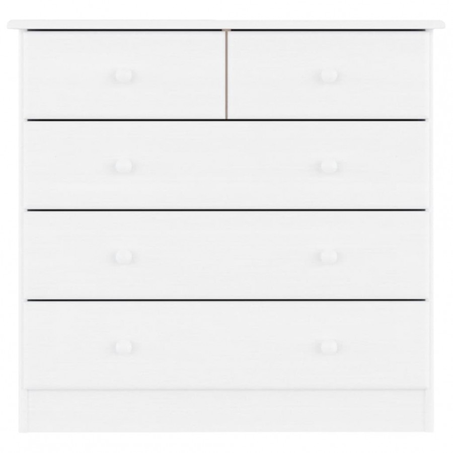 Commode ALTA blanc 77x35x73 cm bois massif de pin