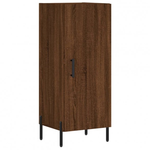 Buffet haut Chêne marron 34,5x34x180 cm Bois d'ingénierie