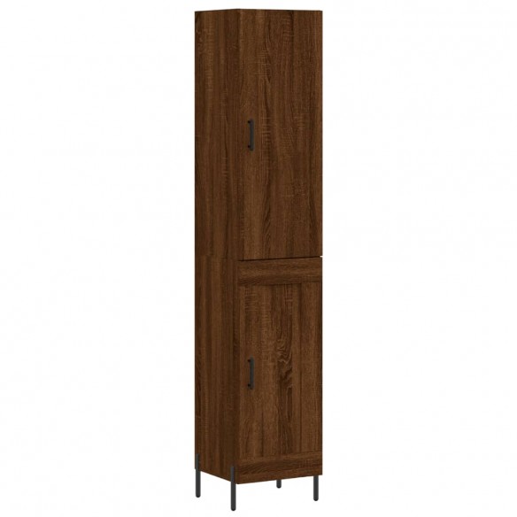 Buffet haut Chêne marron 34,5x34x180 cm Bois d'ingénierie