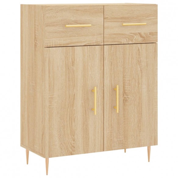 Buffet haut Chêne sonoma 69,5x34x180 cm Bois d'ingénierie