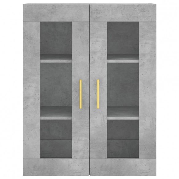 Armoires murales 2 pcs gris béton bois d'ingénierie