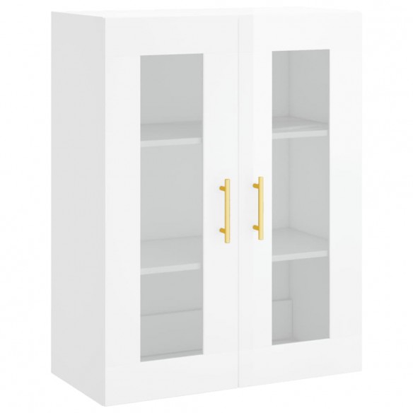 Armoire murale blanc brillant 69,5x34x90 cm