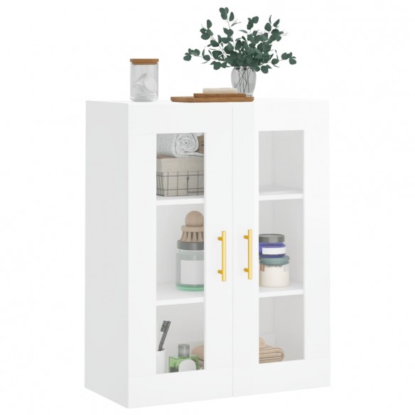 Armoire murale blanc brillant 69,5x34x90 cm