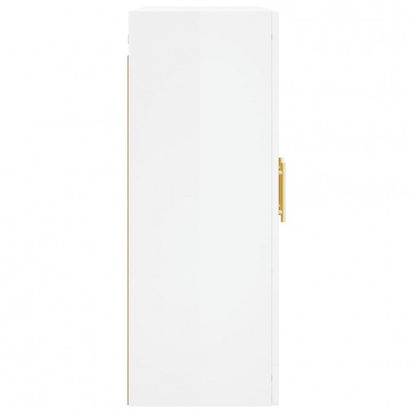 Armoire murale blanc brillant 69,5x34x90 cm