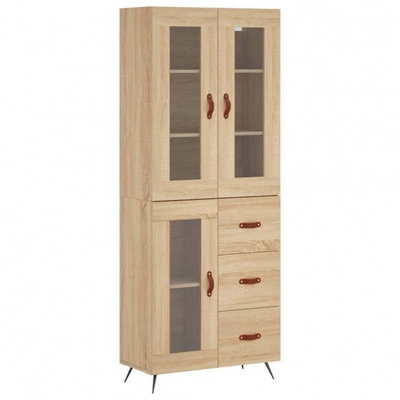 Buffet haut Chêne sonoma 69,5x34x180 cm Bois d'ingénierie