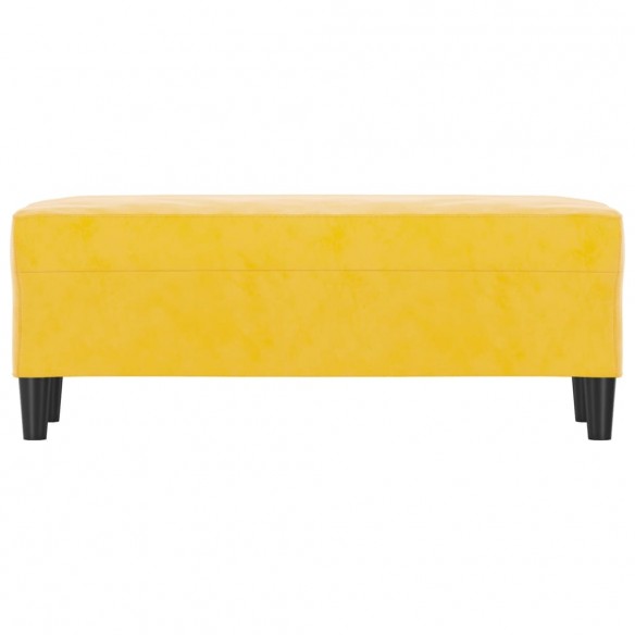 Banc Jaune 100x35x41 cm Velours