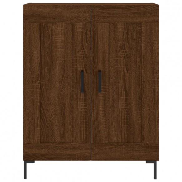 Buffet haut Chêne marron 69,5x34x180 cm Bois d'ingénierie