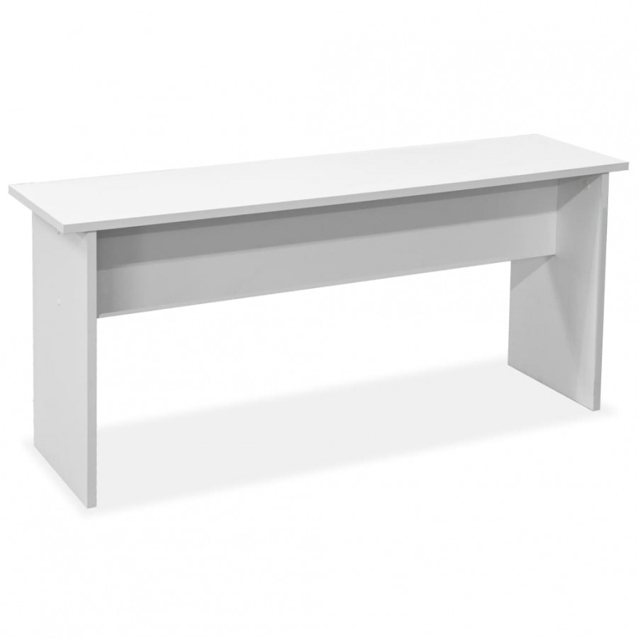 Table de salle à manger et bancs 3 pcs  Blanc