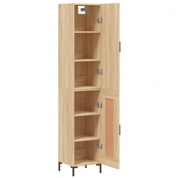 Buffet haut Chêne sonoma 34,5x34x180 cm Bois d'ingénierie