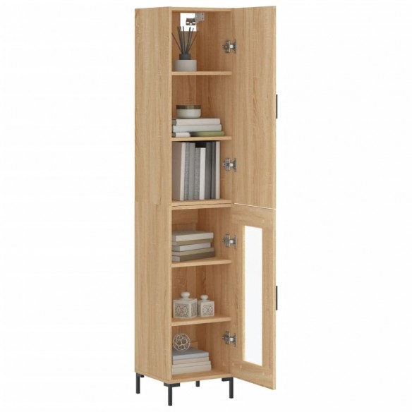 Buffet haut Chêne sonoma 34,5x34x180 cm Bois d'ingénierie