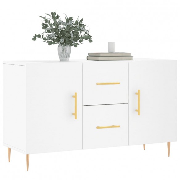 Buffet blanc 100x36x60 cm bois d'ingénierie