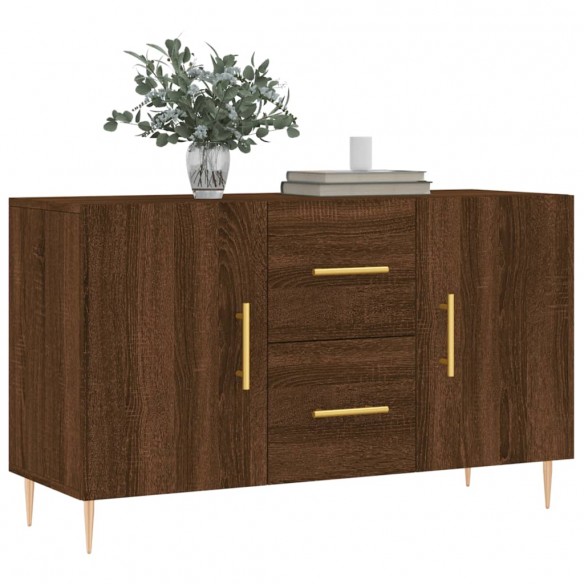 Buffet chêne marron 100x36x60 cm bois d'ingénierie