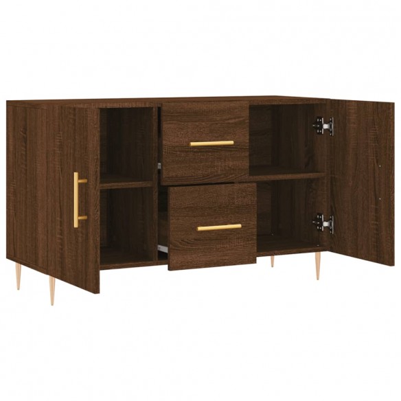 Buffet chêne marron 100x36x60 cm bois d'ingénierie