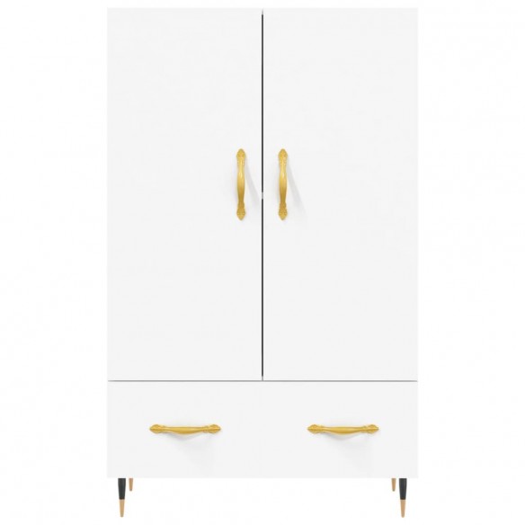 Buffet haut blanc 69,5x31x115 cm bois d'ingénierie