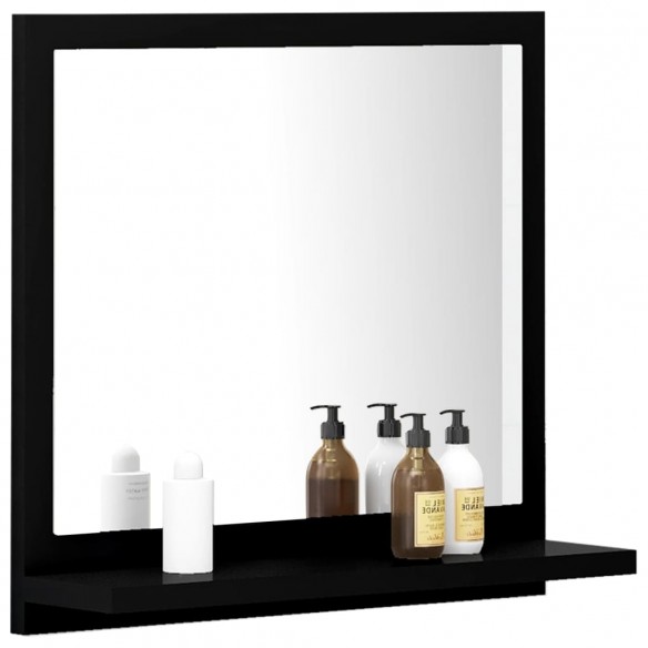 Miroir de salle de bain Noir 40x10,5x37 cm Aggloméré