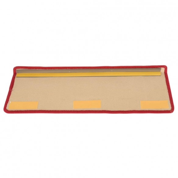 Tapis d'escalier autocollants 15 pcs 65x21x4 cm Rouge