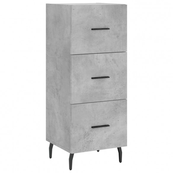 Buffet haut Gris béton 34,5x34x180 cm Bois d'ingénierie