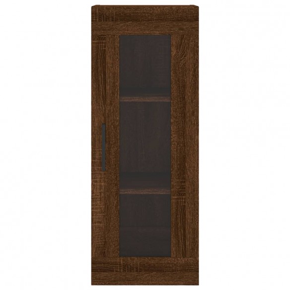 Buffet haut Chêne marron 34,5x34x180 cm Bois d'ingénierie