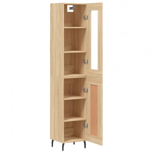 Buffet haut Chêne sonoma 34,5x34x180 cm Bois d'ingénierie