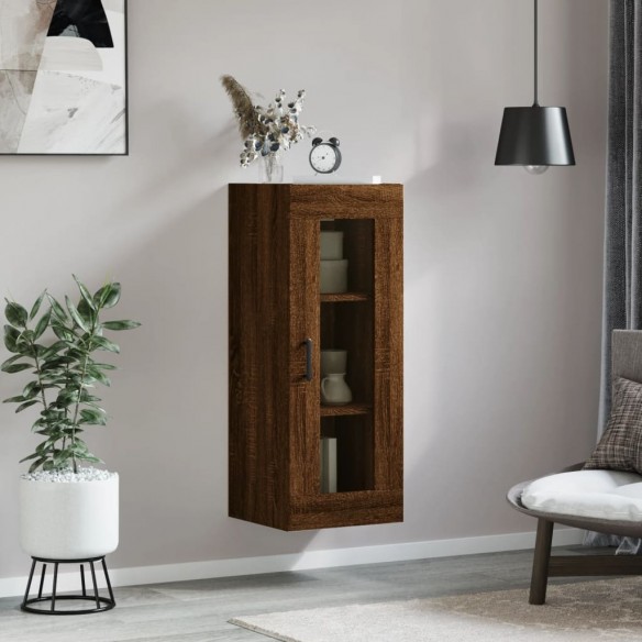 Armoire murale chêne marron 34,5x34x90 cm