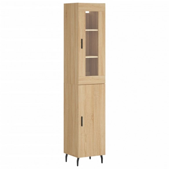 Buffet haut Chêne sonoma 34,5x34x180 cm Bois d'ingénierie