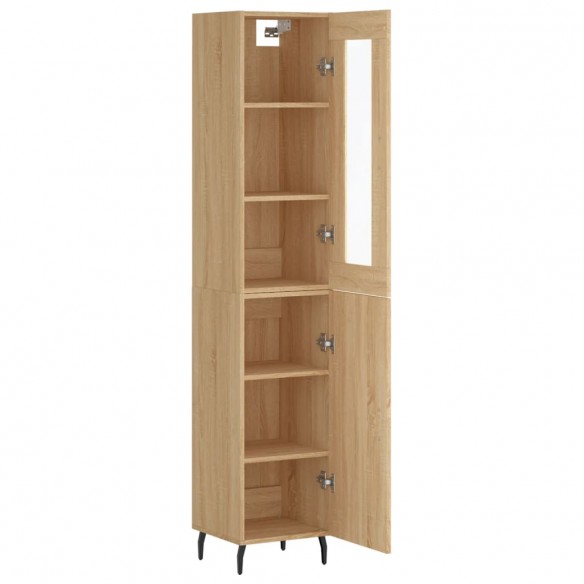 Buffet haut Chêne sonoma 34,5x34x180 cm Bois d'ingénierie