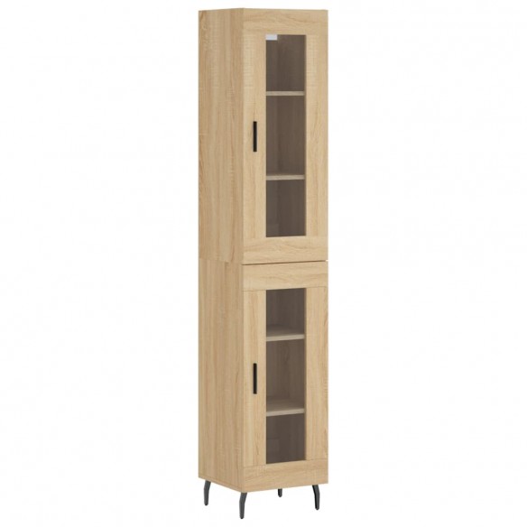 Buffet haut Chêne sonoma 34,5x34x180 cm Bois d'ingénierie