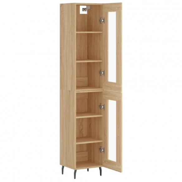 Buffet haut Chêne sonoma 34,5x34x180 cm Bois d'ingénierie