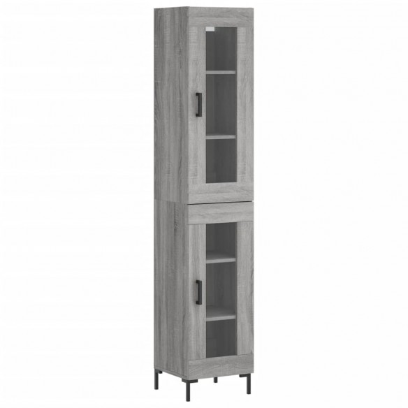 Buffet haut Sonoma gris 34,5x34x180 cm Bois d'ingénierie