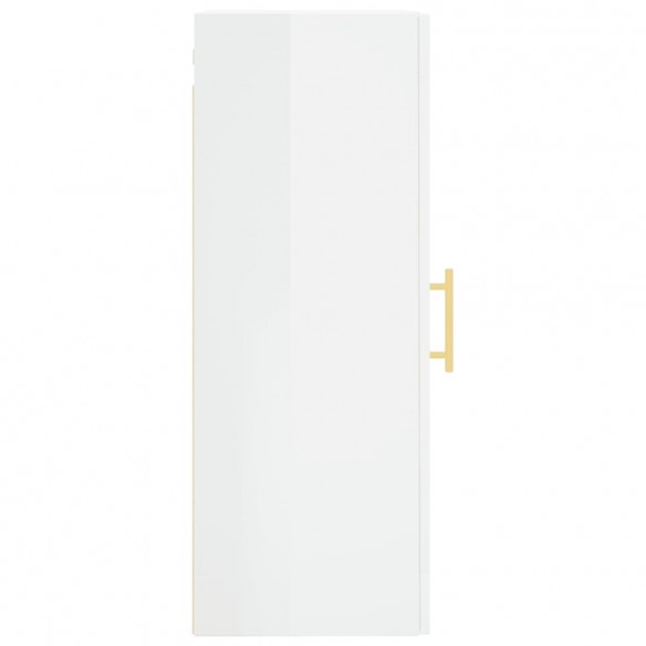 Armoire murale blanc brillant 34,5x34x90 cm