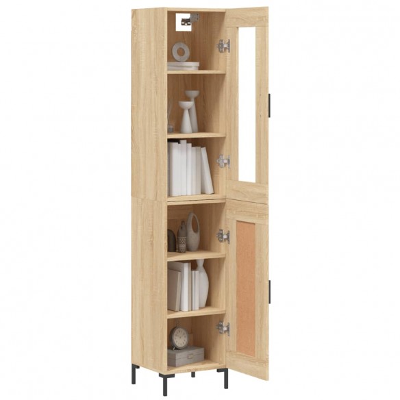 Buffet haut Chêne sonoma 34,5x34x180 cm Bois d'ingénierie